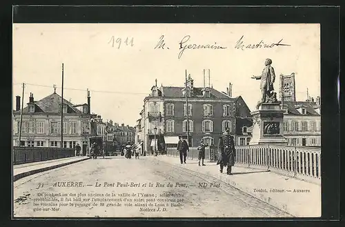 AK Auxerre, Le Pont Paul-Bert et la Rue du Pont