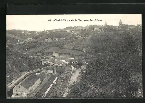 AK Avallon, Panorama vu de la Terrasse des Alleux