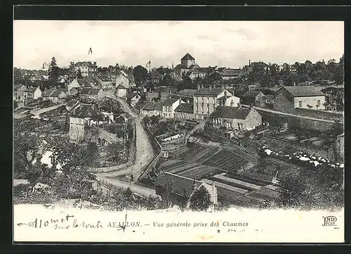 AK Avallon, Vue générale prise des Chaumes