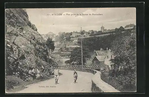 AK Avallon, Vue prise de la Route de Pontaubert