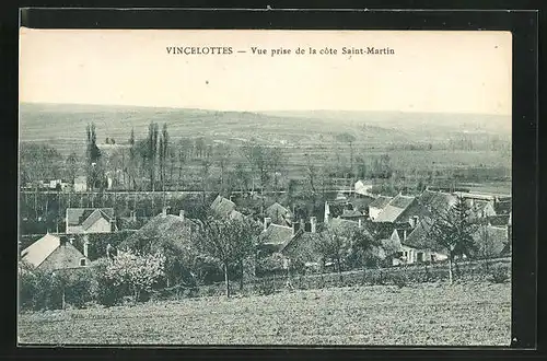 AK Vincelottes, Vue prise de la côte Saint-Martin