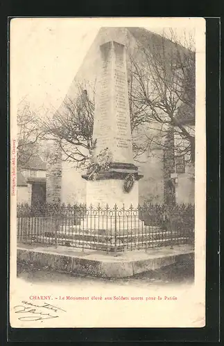 AK Charny, Le Monument élevé aux Soldats morts pour la Patrie