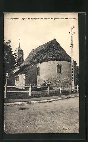 AK Villeperrot, Eglise en ruines