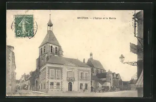 AK Brienon, L`Eglise et la Mairie