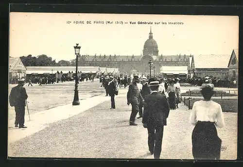 AK Paris, 10e Foire de Paris, 1917, Vue Générale sur les Invalides