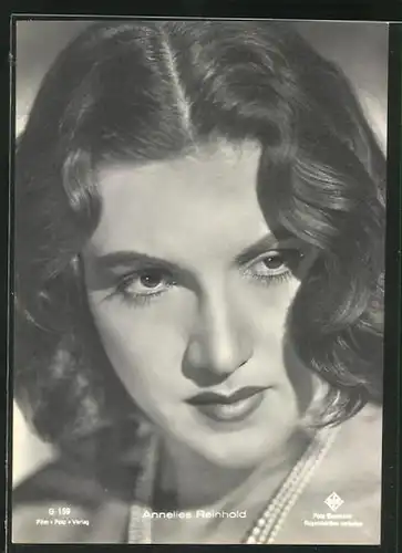 AK Portrait der Schauspielerin Annelies Reinhold