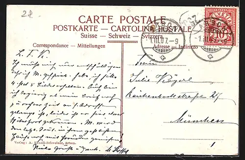 AK Arbon, Teilansicht aus der Vogelschau