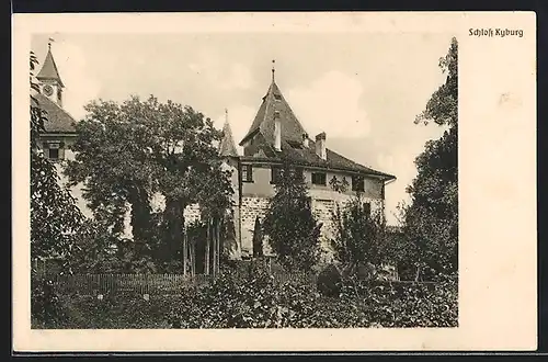 AK Kyburg, Schloss Kyburg mit Garten und Kirche