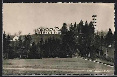 AK Bachtel-Kulm, Gasthaus Karl Späni GBK mit Aussichtsturm