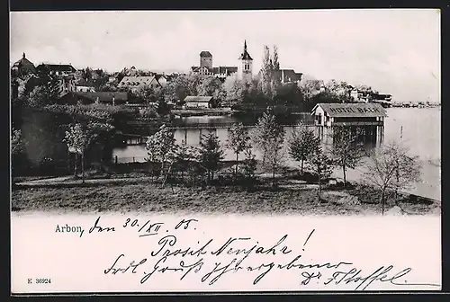 AK Arbon, Ortsansicht mit Hotel Baer