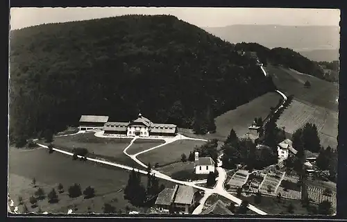 AK Widen, Kur- und Ferienheim Hasenberghaus mit Ort aus der Vogelschau