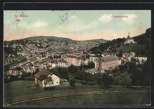 AK St. Gallen, Gesamtansicht mit Hotel