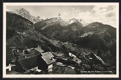 AK Gryon, Panorama et les Alpes Vaudoises