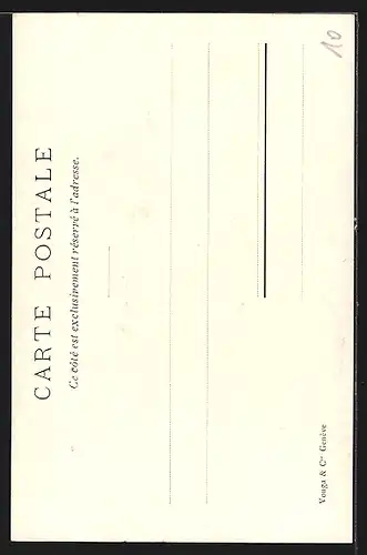 Künstler-AK Spiez, Kirche in Einingen