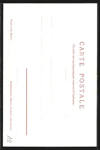 Künstler-AK Geneve, Place du Molard