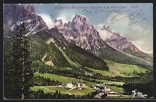 AK S. Martino di Castrozza, Gesamtansicht, Rollestrasse