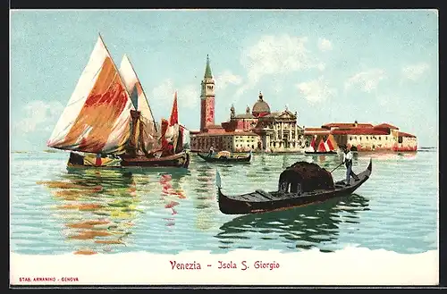 AK Venezia, Isola S. Giorgio, Segelboote und Gondel