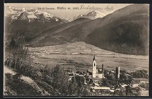 AK Malles /Val di Venosta, Ortsansicht mit Umgebung