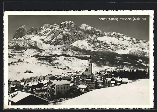 AK Cortina, Ortsansicht im Winter