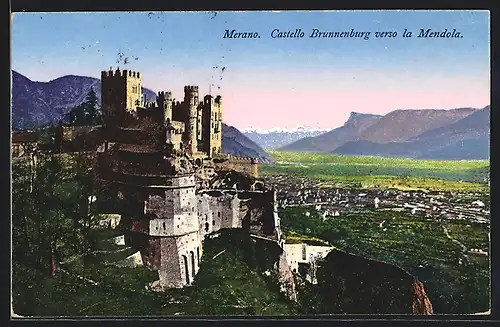 AK Merano, Castello Brunneburg verso la Mendola