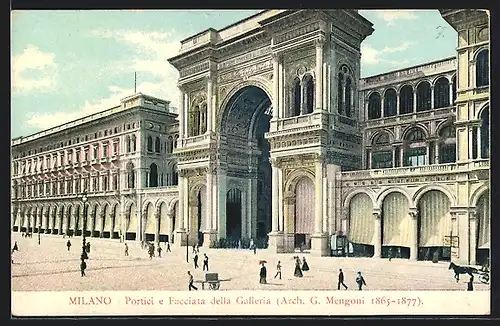 AK Milano, Portici e Facciata della Galleria