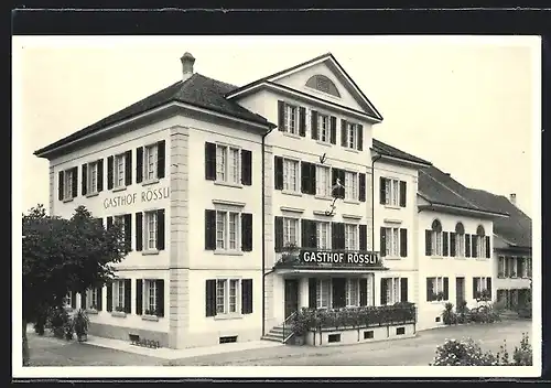 AK Hunzenschwil b. Aarau, Gasthof Rössli von Otto Rhyn