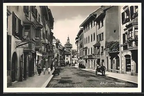 AK Schaffhausen, Strassenpartie im Ort