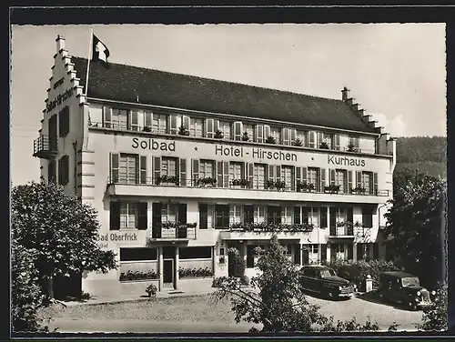 AK Oberfrick, Hotel Solbad Hirschen O. Mauer-Kleiner, Vorderansicht