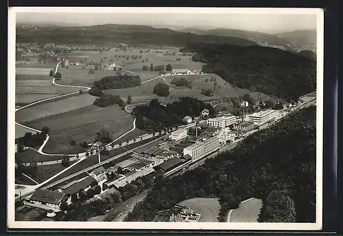 AK Kempttal, Fabrik von Maggi Nahrungsmitteln aus der Vogelschau