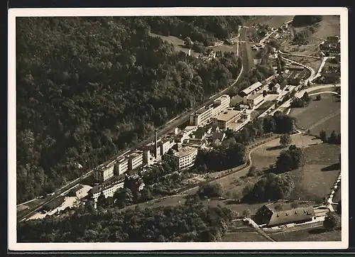 AK Kempttal, Frabik von Maggis Nahrungsmitteln vom Flugzeug aus