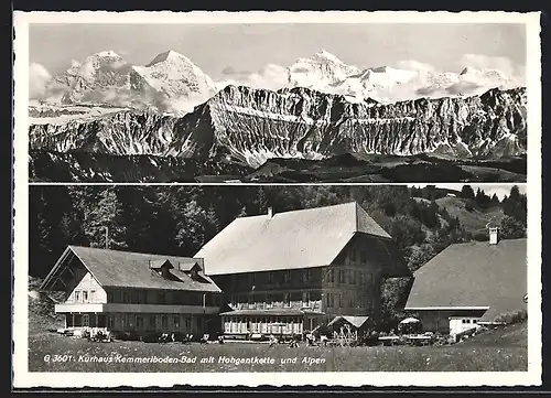 AK Schangnau, Kurhaus Kemmeriboden-Bad mit Hohgantkette und Alpen