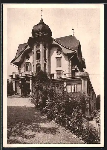 AK Bern, Hotel Gurtenkulm, Gebäudeansicht mit Entrée