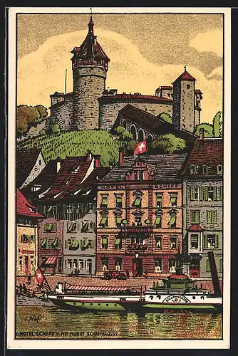 AK Schaffhausen, Hotel Schiff mit Munot