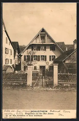 AK Schleitheim, Bürgerhaus aus den 30er Jahren