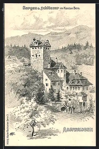 Künstler-AK Aarwangen, Darstellung vom Schloss