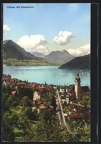 AK Vitznau, Panorama mit Stanserhorn