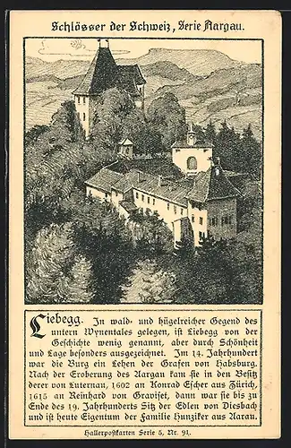 AK Gränichen, Schloss Liebegg, Schlösser der Schweiz, Serie Aargau