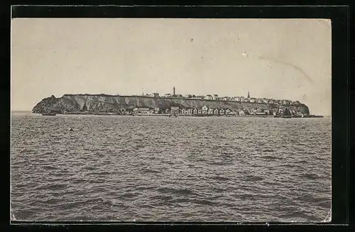 AK Helgoland, Insel vom Meere aus gesehen, Fotograf F. Schensky