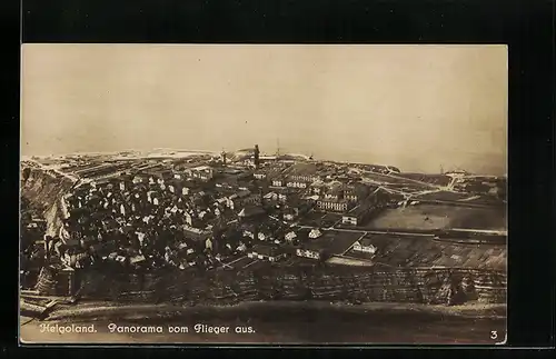 AK Helgoland, Fliegeraufnahme vom Panorama