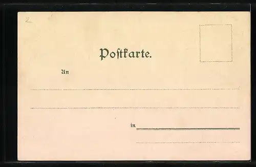 Lithographie Bad Godesberg, Ruine und Gesamtansicht