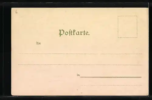 Künstler-AK Bacharach, Ortsansicht und das Alte Haus