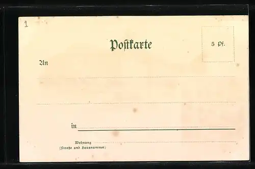 Lithographie München, Justizpalast mit Pferdebahn, Innenansicht