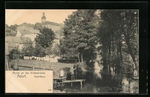 AK Adorf, Partie an der Elsterbrücke