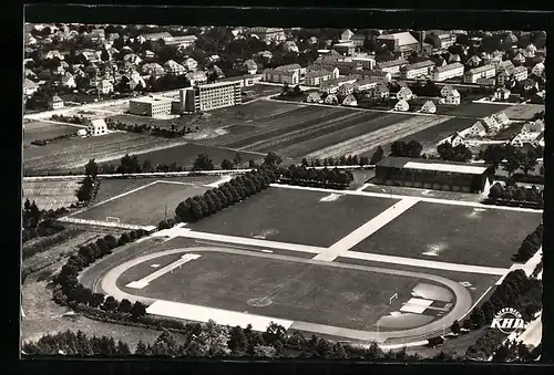 AK Memmingen, Stadion und Campingplatz, Fliegeraufnahme