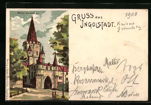 Lithographie Ingolstadt, Am Alten Kreuzthor