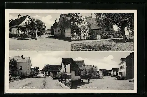 AK Niederhausen, Kinderschule, Hauptstrasse, Kirchstrasse