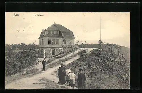 AK Jena, Blick auf das Gasthaus Jenzighaus