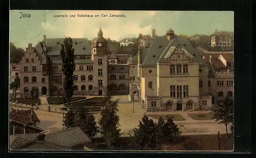 AK Jena, Lesehalle und Volkshaus am Carl Zeissplatz