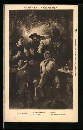 Künstler-AK Der Zahnkünstler, Dentist, De tandmeester
