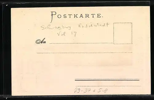 Passepartout-Lithographie Kyffhäuser, Kaiser-Wilhelm-Denkmal mit geprägten Wappen